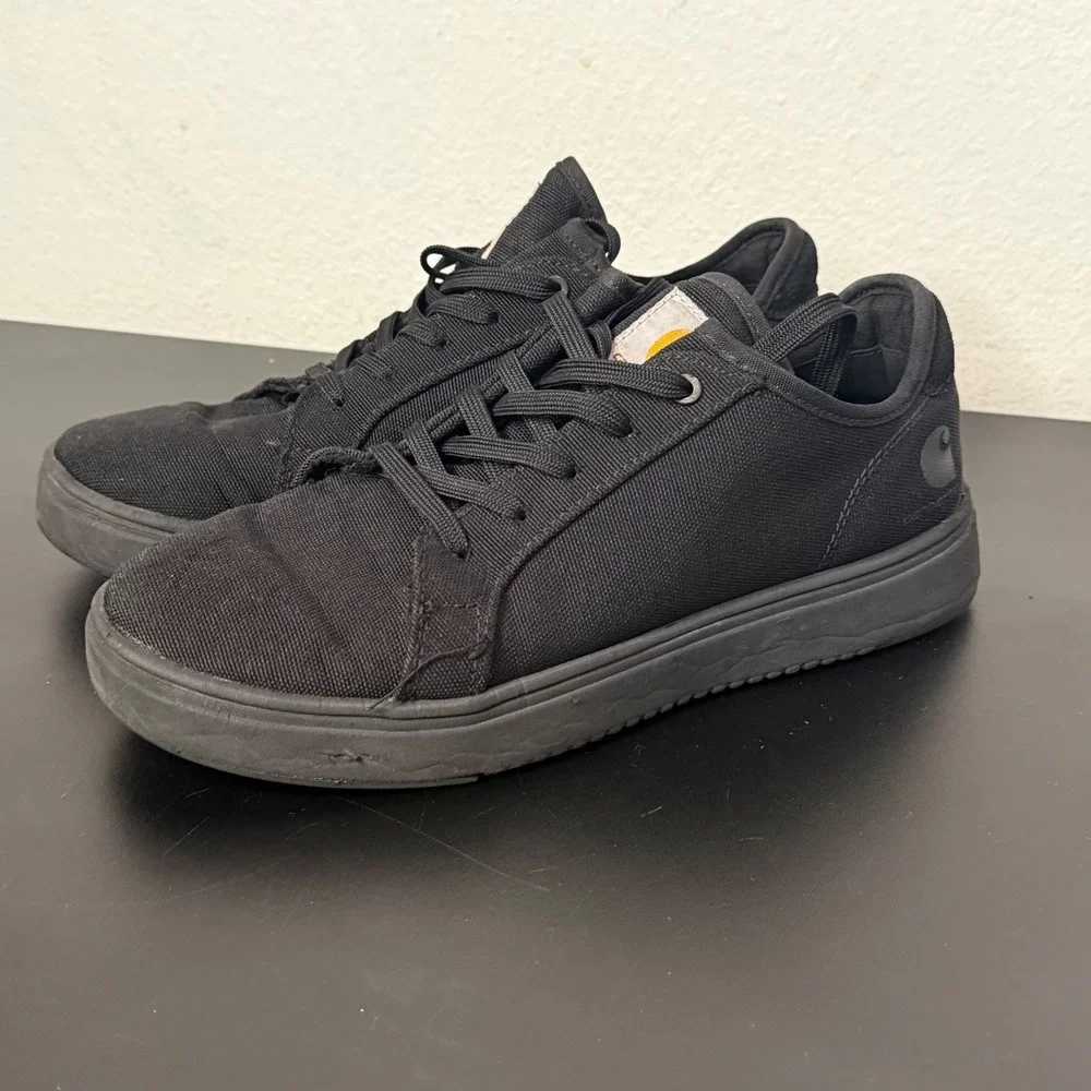 Carhartt Detroit Nano Toe Canvas Mens Work Sneakers Size 7.5 Black Lace Up